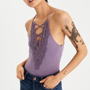 American eagle small lace bodysuit